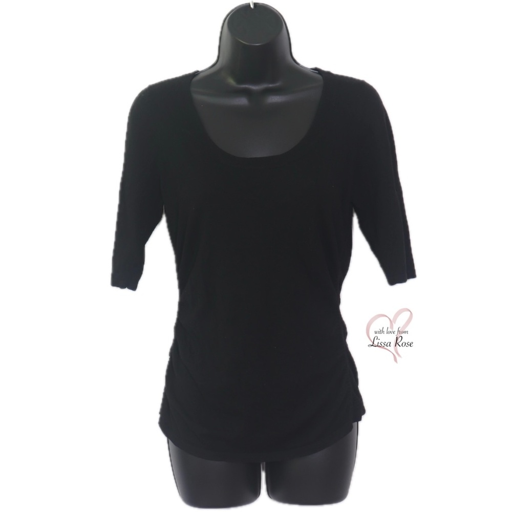 Ruched Scoop Neck Sweater (Ann Taylor)
